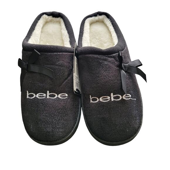 bebe Other - Bebe Girls Black Slip On Slippers - Size XL (4/5) - NWT